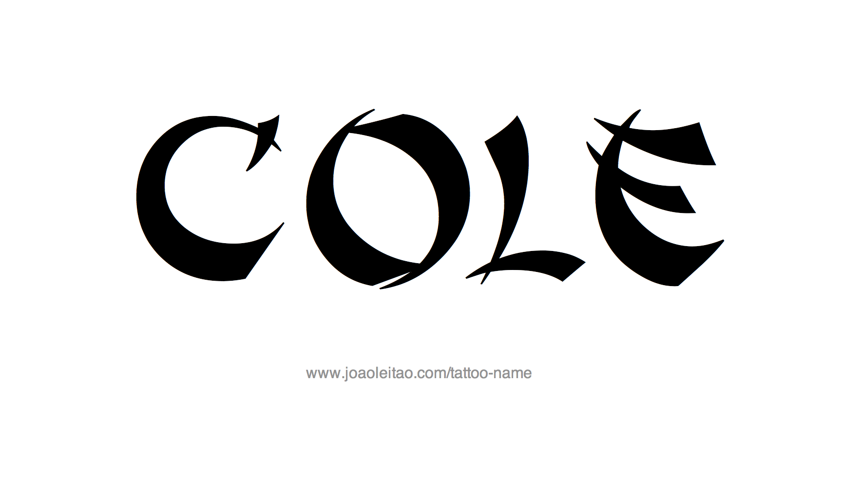 Cole Name Tattoo Designs